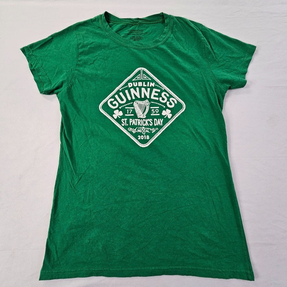 Guinness St Patrick's Day‎ 2018 Green Short Sleeve Cotton T-Shirt Women's L